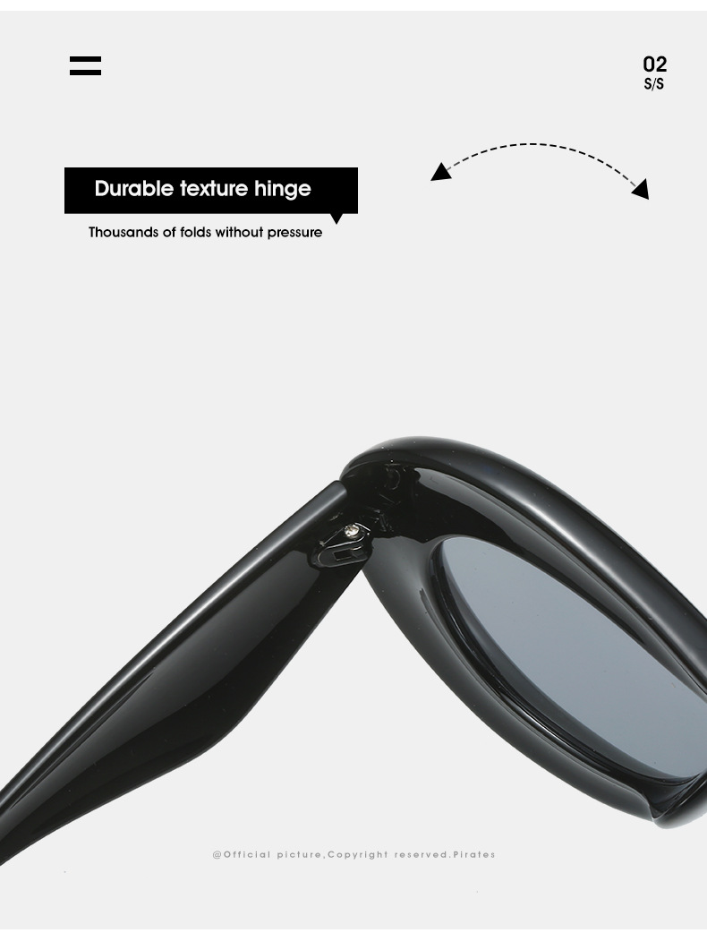 RUISEN'S  Fashion Retro Wide Edge Connected Body UV400 Eye Protection Sunglasses