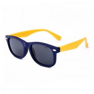 RUISEN'S Gafas de sol para niños con montura cuadrada de color en contraste retro RS-PK131