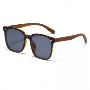 RUISEN'S Lunettes de soleil polarisées UV400 en bois de bambou pour hommes 63731