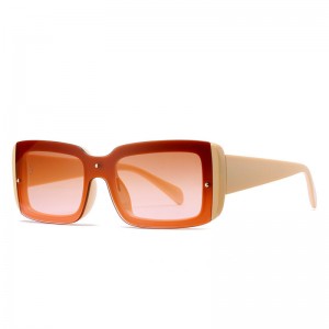 RUISEN'S Lunettes de soleil tendance une pièce à monture carrée 346