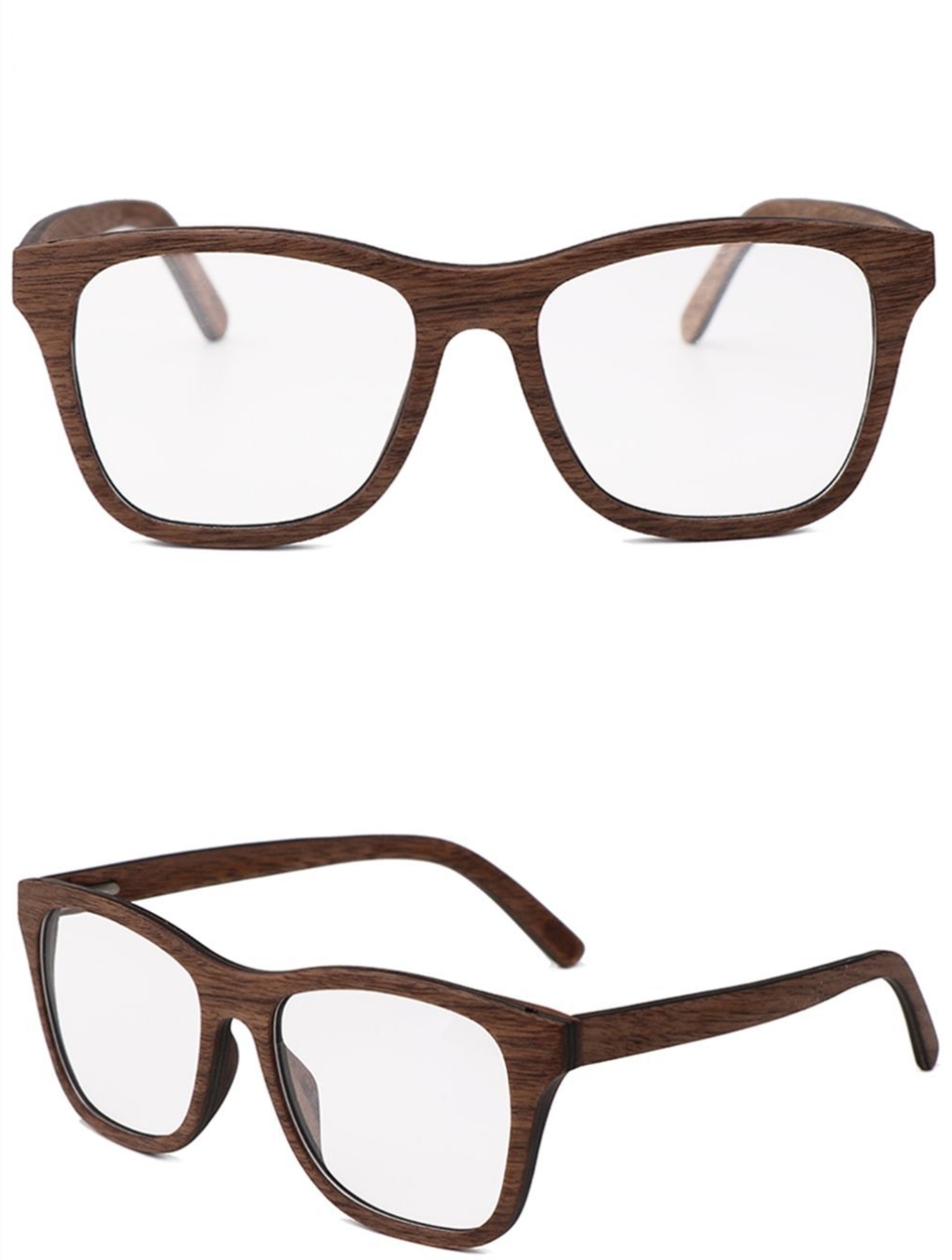 RUISEN'S Lunettes de soleil polarisées en bois clair pour homme et femme 56342