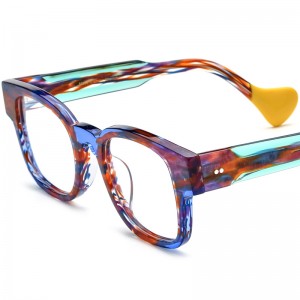 RUISEN’S Custom Multi-color Patchwork Square Eyeglasses Frames 19357