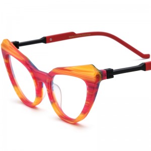 RUISEN'S Custom Multi-Color Patchwork Cat Eye Glasses Frames 19369