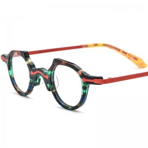 RUISEN’S Custom Colorblocked Alloy Cat Eye Plate Eyeglass Frames19341