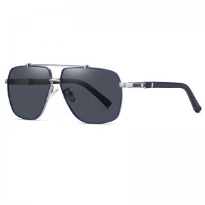 RUISEN'S Gafas de sol polarizadas con montura grande de metal para hombre 6321