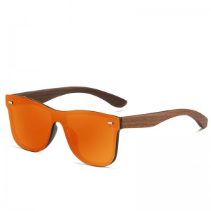 RUISEN’S Unisex Modern Wooden Temple Sunglasses 61632