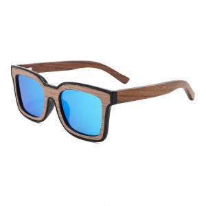 RUSEN'S Lunettes de soleil en bois pour homme 2115