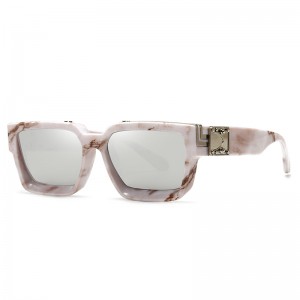 RUSEN'S Lunettes de soleil carrées unisexes haute couture en PC 21165