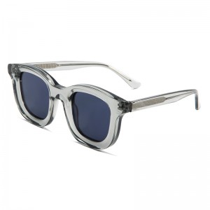 Gafas de sol de acetato de moda con montura gruesa de color gelatina ovalada de RUISEN 23SA004