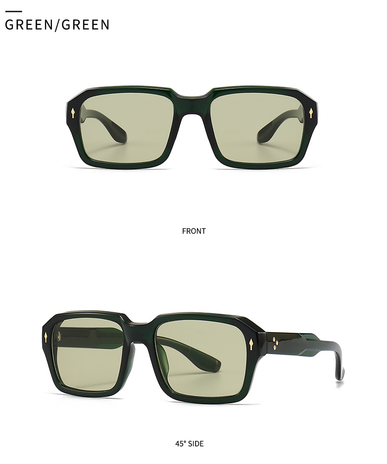 RUISEN'S Flow Retro-Sonnenbrille mit kleinem Rahmen und quadratischem Sonnenschutz 6029-7