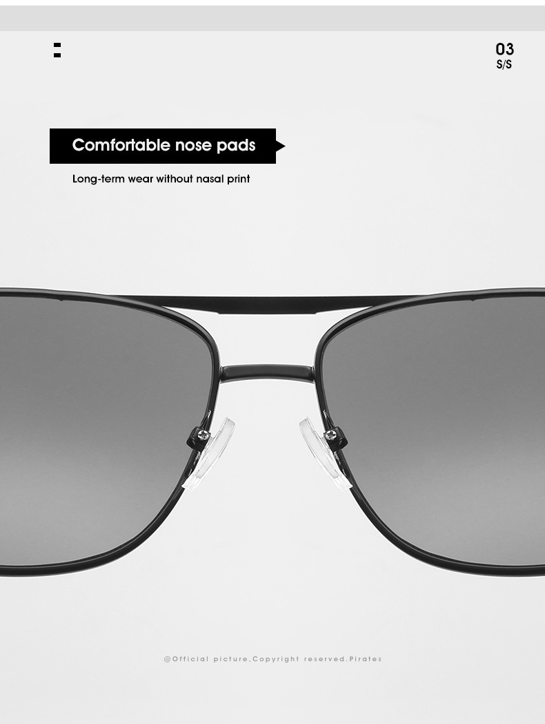 RUISEN'S Gafas de sol Toad para hombre con patas huecas y gafas de sol minimalistas RS-0616