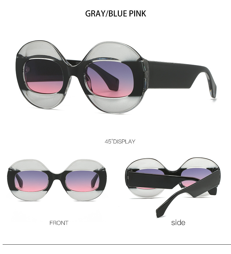 New Fashion Round Frame Men's and Women's Sunglasses