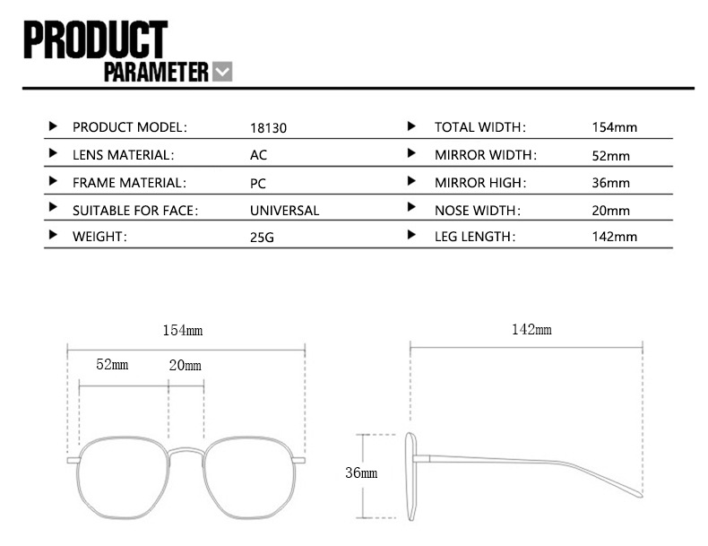 RUISEN'S Trendy Large Frame Polygonal Sunglasses 18130-07