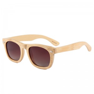 RUSEN'S Lunettes de soleil rétro en bois pour femmes et hommes B2008