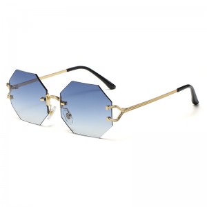 RUISEN'S Octagonal Diamond Edge-cut Sunglasses S109