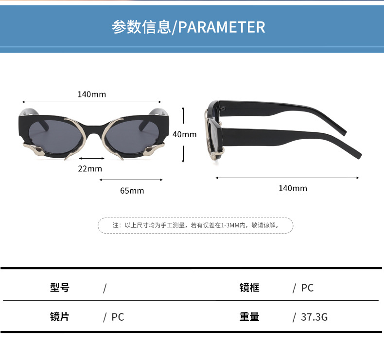 RUISEN'S レディース 新しいパーソナライズされた立体サングラス