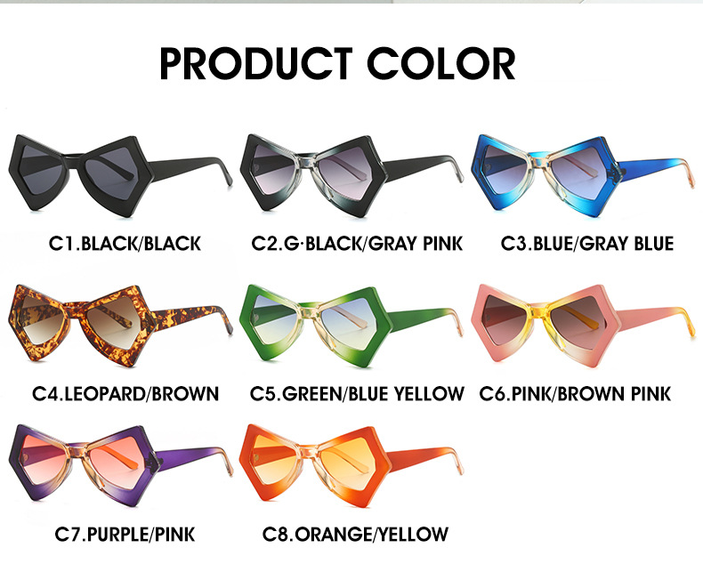 Nuevas gafas de sol personalizadas para mujer con colores de mariposa a juego de RUISEN