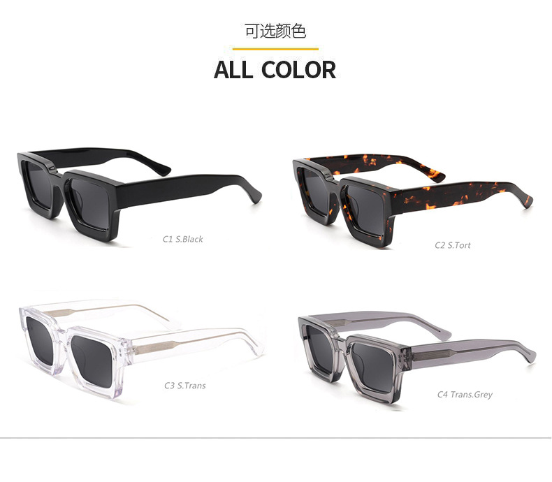   RUISEN'S Classic Acetate Polarized  Sunglasses-colours