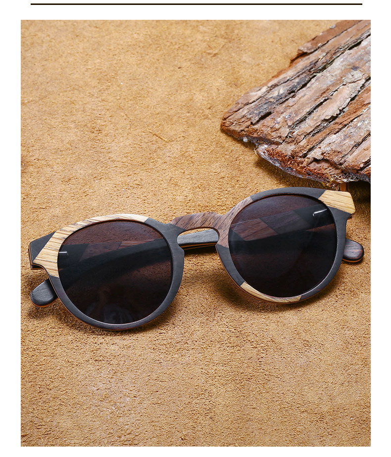 RUISEN'S Gafas de sol polarizadas de madera ligera para hombre 64714