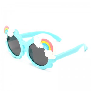 RUSEN'S Lunettes de soleil arc-en-ciel mignonnes pour enfants