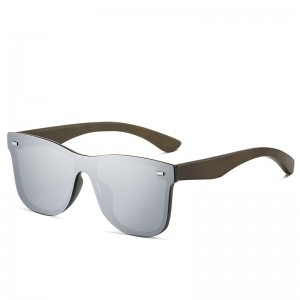 RUISEN'S moderne Unisex-Sonnenbrille aus Holz mit Bügel 61632