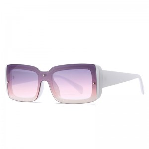 RUISEN'S Lunettes de soleil tendance une pièce à monture carrée 346