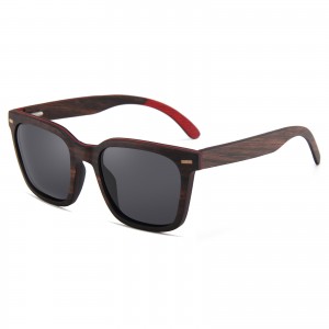 Lunettes de soleil UV400 polarisées en bambou en bois de RUISEN pour hommes et femmes W3096