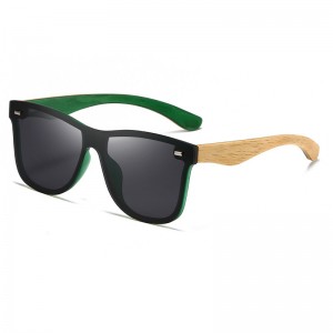 RUISEN'S Lunettes de soleil en bois tendance pour hommes 63742