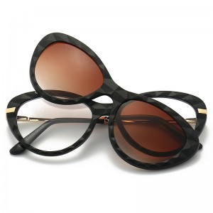 RUISENS'S Lunettes de soleil à clip d'extérieur Cat Eye TR 2352A