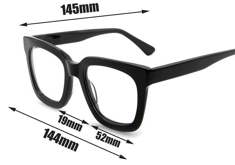 RUISEN'S quadratische Retro-Brille mit großem Rahmen 2206