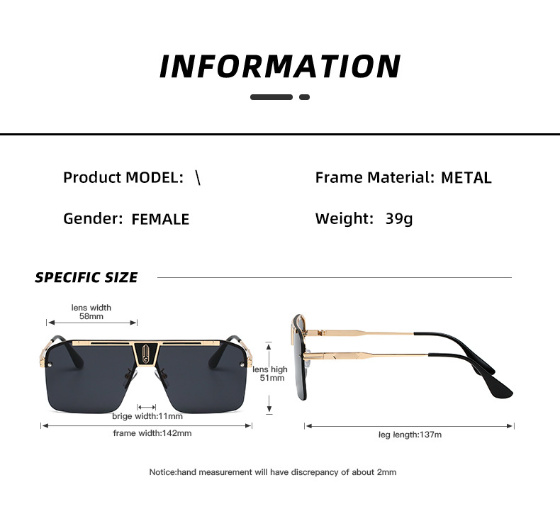 Neue Mode große quadratische Herren-Sonnenbrille-2