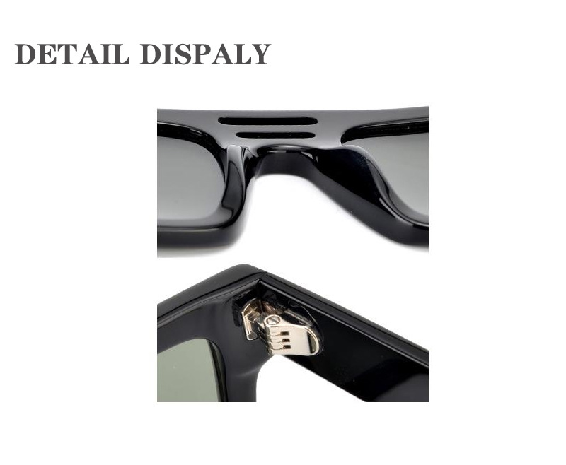 Ruisen The Square Polarized Acetate Sunglasses 1076S-8