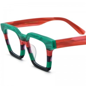 RUISEN’S Custom Multi-color Patchwork Square Eyeglasses Frames 19371