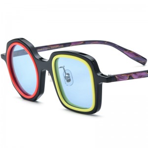 RUISEN’S Custom Colorblocked Irregular Sunglasses 19356T