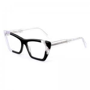 RUISEN’S Multi Color Splicing Eyeglass Frame, Fashionable Cat Eye Small Frame Board, Optical Eyeglass Frame UN3233