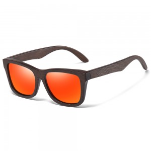 RUISENS'S Unisex quadratische Holzsonnenbrille 3833