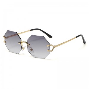 RUISEN’S  Octagonal Diamond Edge-cut Sunglasses S109