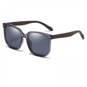 RUSEN'S Lunettes de soleil en bois de style rétro pour hommes 63729