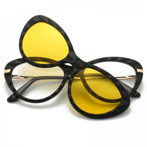 RUISENS'S Lunettes de soleil à clip d'extérieur Cat Eye TR 2352A