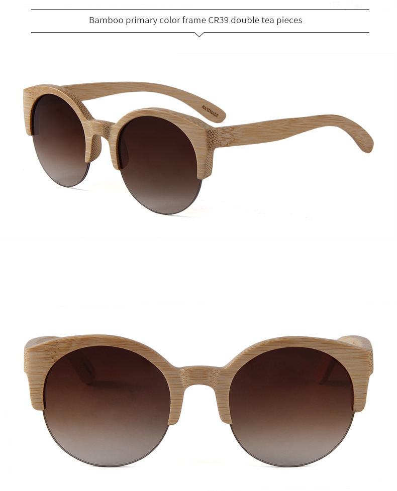 RUISEN'S Gafas de sol de madera para hombre y mujer B2012