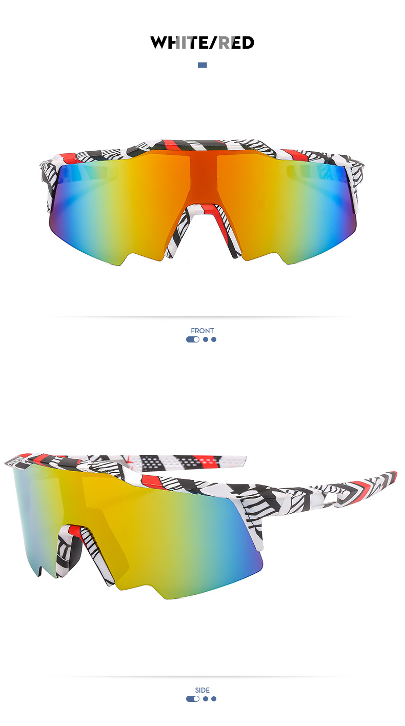 RUISEN'S – lunettes de soleil de sport éblouissantes à grande monture, pour cyclisme en plein air, coupe-vent, intégrées, BL5805