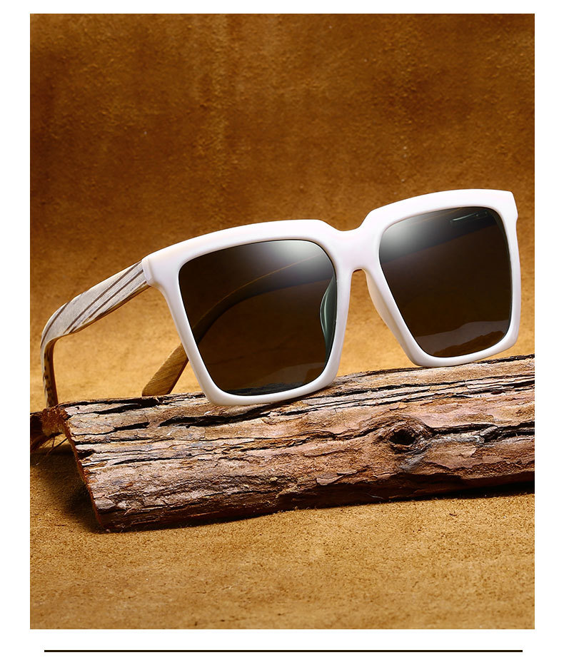 RUISEN'S Retro-Holzsonnenbrille mit polarisiertem Licht für Herren 63739