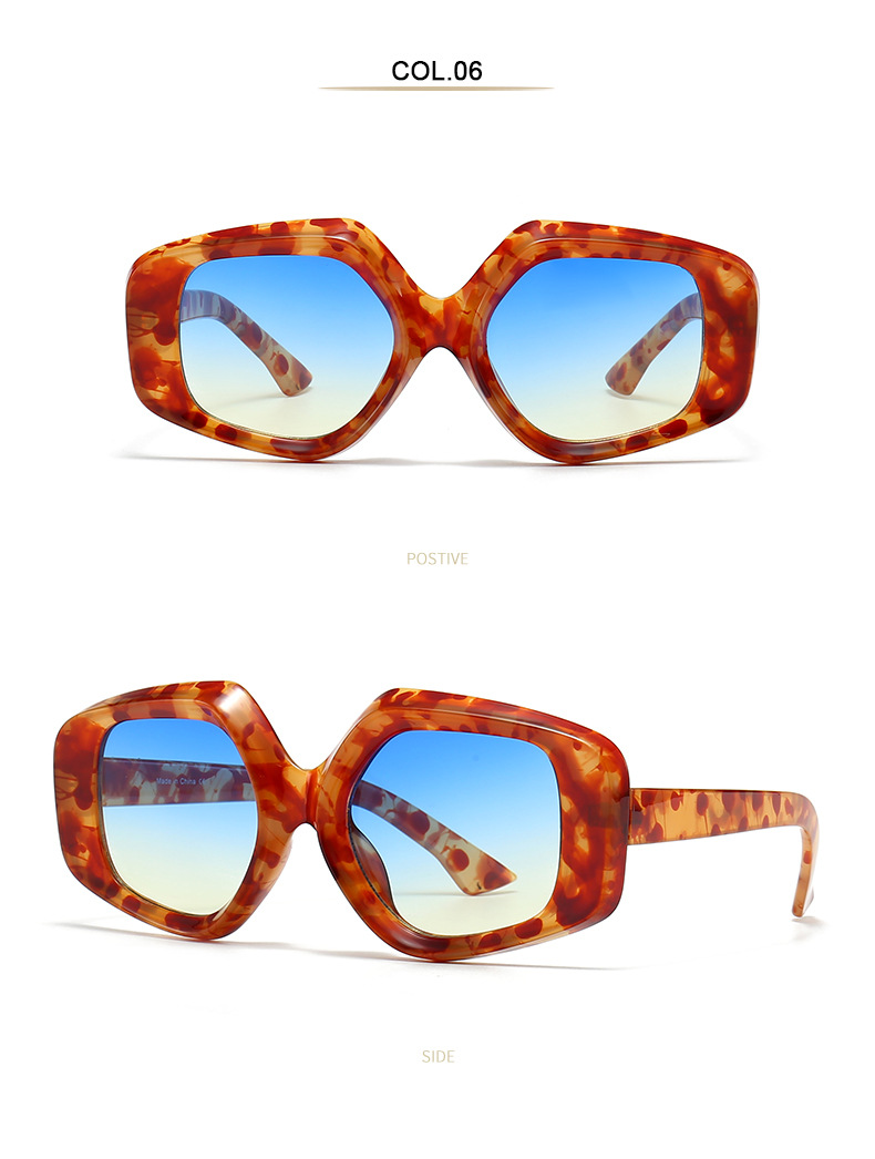 Óculos de sol de proteção ocular RUISEN'S Fashion Retro Square Frame UV400