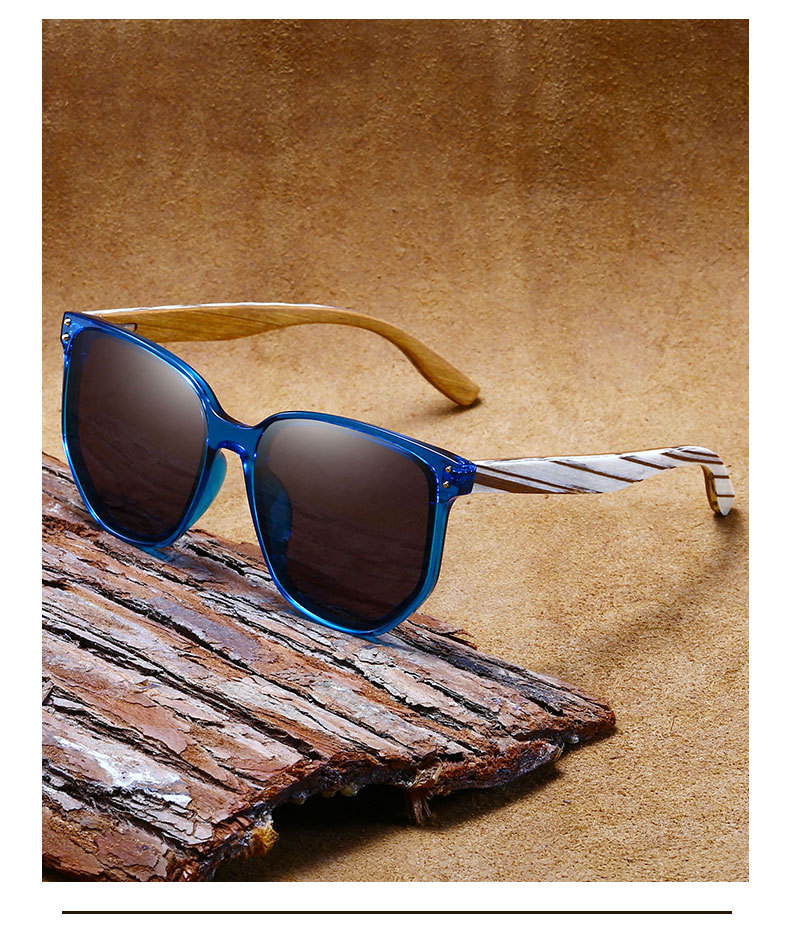 polarized sunglasses with bamboo  temples  63735-7