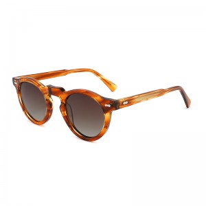 Gafas de sol de acetato de moda con montura redonda de RUISEN 1128S