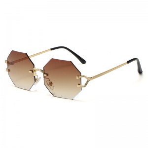 RUISEN’S  Octagonal Diamond Edge-cut Sunglasses S109