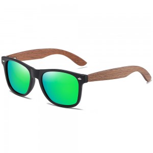 RUISEN'S Lunettes de soleil polarisées en bois PC pour hommes et femmes 7061