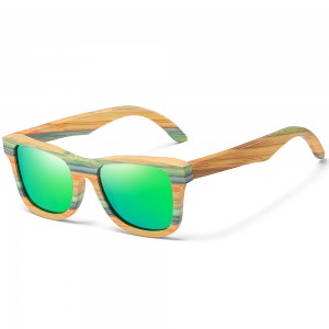 RUISENS'S modische, farbige, polarisierte Bambus-Sonnenbrille aus Holz, 3834