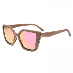 RUISEN’S  UV400 Polarized Light Wooden Sunglasses W6070