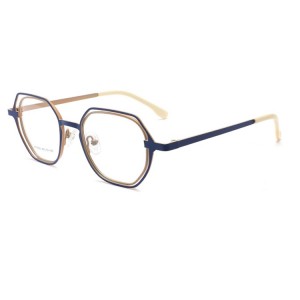 Nuova montatura per occhiali vuoti miopia con montatura personalità luce blu piatta usura ottica montature per occhiali euro-americani per uomini e donne QJ5529t